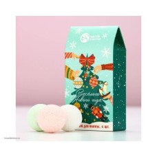 Чистое Счастье набор бомбочек для ванны в домике Весёлого Нового года