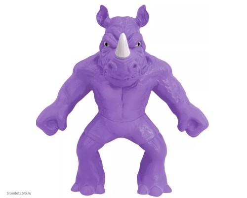 Фигурка-тянучка Стретчиз фиолетовый Носорог 14 см. 1/12