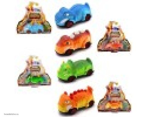 Машинка фрикционная Скоростные динозавры, желтый Spyke K02SPD001-1