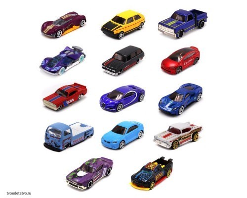 Машинки die-cast синяя серия, в коллекции 13 видов, масштаб 1:64