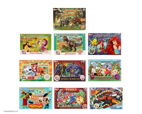 Игра-ходилка настольная ЛИЦЕНЗИОННЫЕ СЮЖЕТЫ  УМНЫЕ ИГРЫ