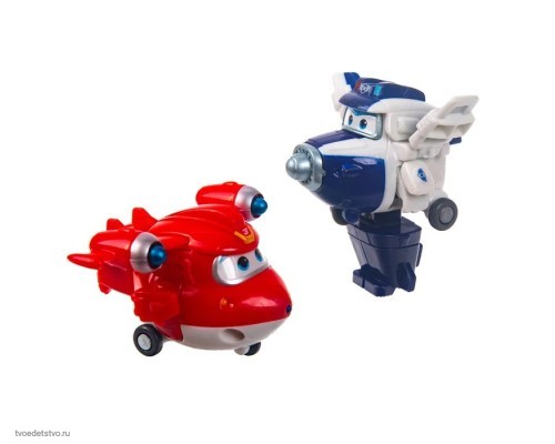 Набор из 2х мини-трансформеров Джетт и Пол Super Wings