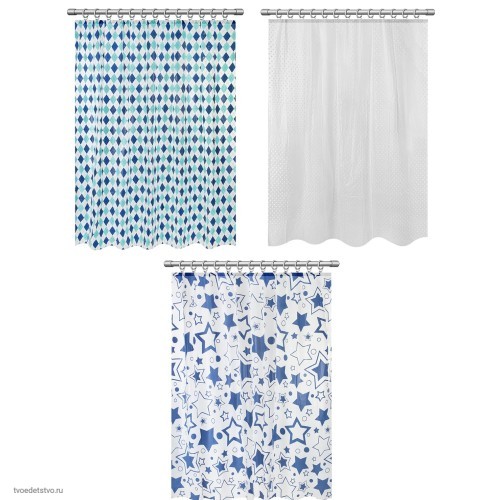 Шторка для ванной PEVA УЗОРЫ