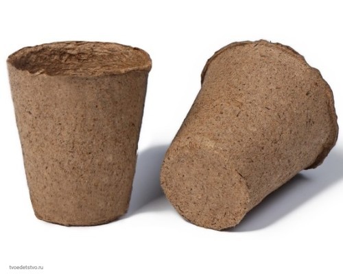10 шт Торфяной горшок, 100 мл, d = 6 см, h = 6 см, фасовка 180 шт 4128697