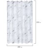 Шторка для ванной ПОЛИЭСТЕР, 180х200 см, кольца в комплекте, БЕЛЫЙ МРАМОР, PRIMILA (ПРИМИЛА), 700084