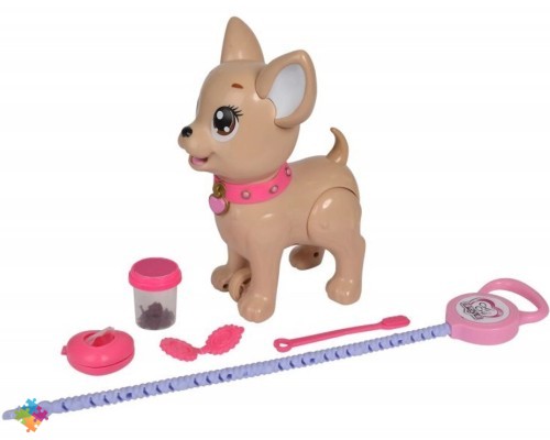 Собачка с поводком для прогулки